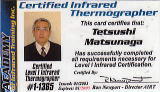 This card certifies that: Tetsushi Matsunaga